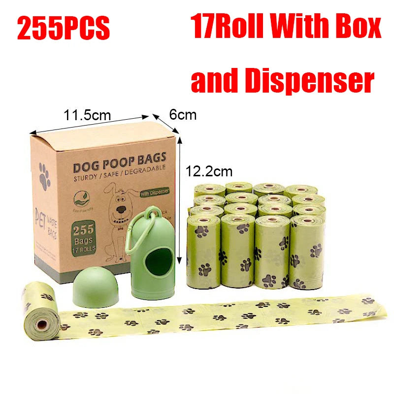 EPI Pet Biodegradable Dog Poop Bags Biobase Scented Pet Poop Bags with Holder Extra Thick Leakproof Dog Poop Bags with Dispenser