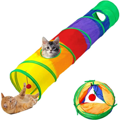 Cat Tunnel, a Pet Toy Suitable for Bored Cats, Perforated Interactive Indoor Cat Toy, an Interesting Way to Exercise, Providing