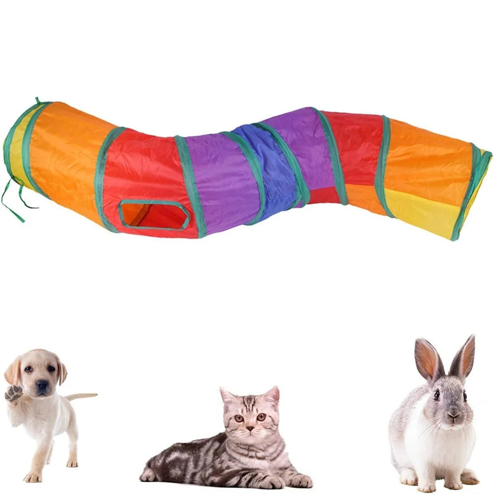 Cat Tunnel, a Pet Toy Suitable for Bored Cats, Perforated Interactive Indoor Cat Toy, an Interesting Way to Exercise, Providing