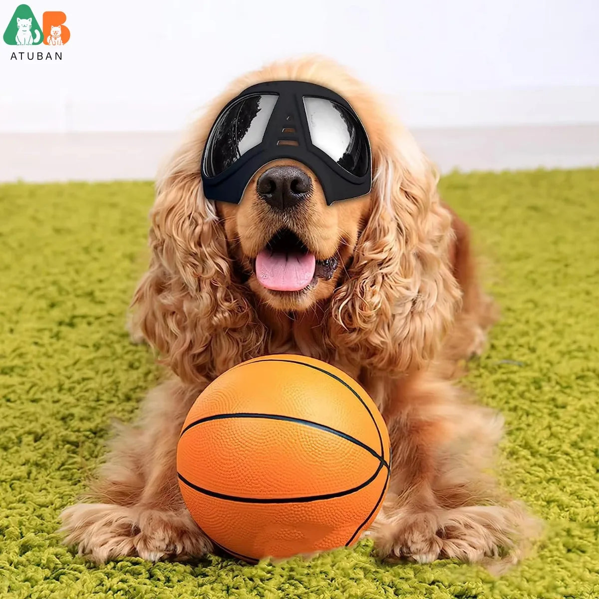 Dog Sunglasses for Small Breed Dog Goggles Dog UV Windproof Snowproof for Long Snout Dogs Mask with Soft Frame Adjustable Straps