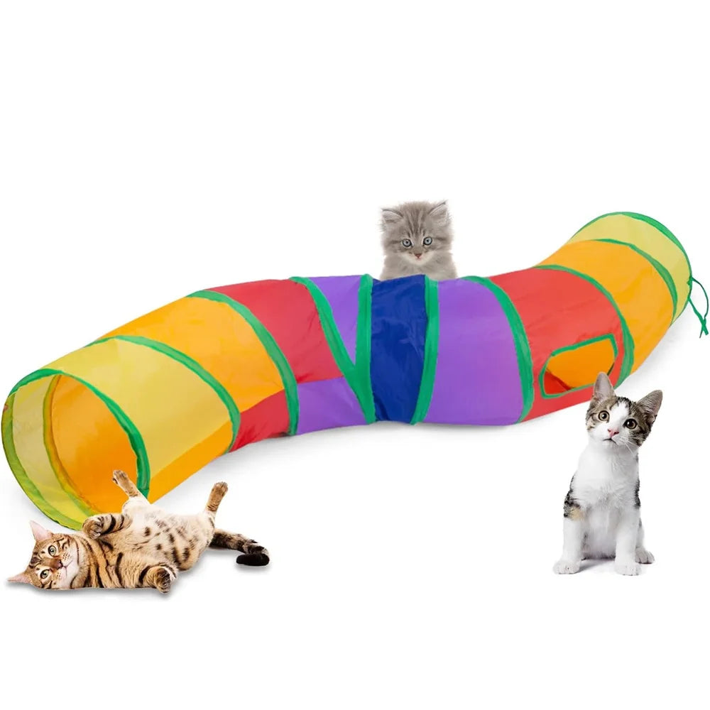 Cat Tunnel, a Pet Toy Suitable for Bored Cats, Perforated Interactive Indoor Cat Toy, an Interesting Way to Exercise, Providing